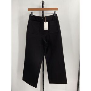 Quince Elegant Black Cropped Pants